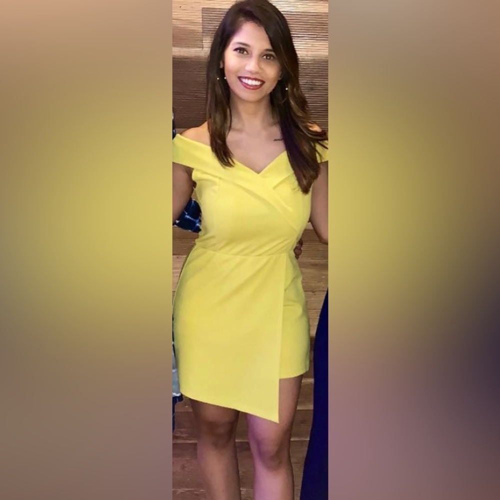 Yellow offshoulder romper